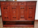 粤雅居 鞋柜实木香樟木中式仿古两三四门鞋架多层大容量整装木质鞋柜 805#四门鞋柜【整装发货】花梨色 实拍图