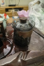 美斯尼 玻璃盖碗泡茶碗茶壶茶杯防烫手抓杯功夫茶具配件 盖碗（烟灰色） 实拍图