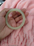 龍隐 青白玉手镯女士款晴水料A货正品和田玉髓玛瑙羊脂白镯子圆条 青白玉圆镯  圈口  54-55【适合80-90斤】 实拍图