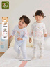 拉比童装婴儿内衣套装秋衣秋裤套装男女宝宝内衣2套装 肩开粉蓝80 实拍图