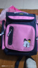 巴布豆儿童书包小学生书包1-6年级背包轻便男孩开学女童英伦风双肩包韩版6-12周岁防水护脊双肩背包 22073粉色小号1-3年级 实拍图