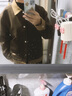 轩森图春秋季男士轻熟风夹克外套男款宽松大码拼接撞色上衣胖子显瘦搭配 jk505咖色夹克 XL (175) 建议140-160斤 实拍图