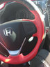 奥迈尔 本田十代思域手缝真皮方向盘套 CRV 冠道思铂睿URV凌派杰德雅阁奥德赛艾力绅汽车改装把套 上下黑翻毛皮+左右黑皮打孔 实拍图