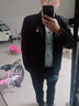 立蒙（LIMENG）春秋款中老年上衣翻领商务休闲中年男装老干部服行政夹克 翻黑XL 实拍图