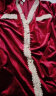 法国KJ睡衣女秋冬贴身衣物2021新品金丝绒睡衣睡裤套装加厚长袖开衫蕾丝花边网红直播家居服可外穿 酒红色 XL适合115-130斤 晒单实拍图