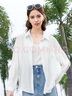百图betu女装夏季新款衬衫夏日空调开衫衬衫薄外套女2403T35 米白 M 实拍图