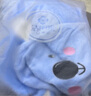 洁丽雅儿童浴巾带帽斗篷新生婴儿洗澡比棉纱布柔软吸水宝宝浴袍 (70*140cm)粉色小兔 实拍图