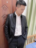 皮尔卡丹（pierre cardin）春秋新款海宁皮衣男士绵羊皮真皮翻领商务休闲中年秋冬款皮外套 黑色 190建议170-185斤 实拍图