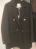 FINITY羊毛大衣秋季新款高级感黑色复古简约气质短款外套女 黑色 M 晒单实拍图
