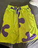 NASALIKE联名短裤男夏季外穿浴场沙滩宽松潮牌休闲冰丝速干运动五分裤 派大星男女 果绿 L 110-125 斤 实拍图