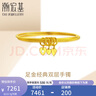 潮宏基 浓情蜜意黄金手镯女士足金手镯空心计价W C 约13.5g 实拍图