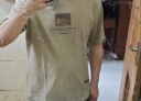 卡帝乐鳄鱼（CARTELO）短袖男士纯棉t恤男春夏季潮流短袖体恤衫街头上衣服 灰杏色 XL 晒单实拍图