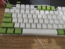 达尔优EK815机械合金版108键多键位机械键盘电竞游戏CF吃鸡LOL双色白蓝键帽全键无冲 87键茶轴（绿白色键帽）29种灯光模式 实拍图