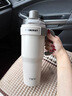cica车载保温杯tkk超大容量男士陶瓷内胆冰霸杯保冷运动水杯壶子 沙丘咖 1200ml【送冰格+茶仓】 实拍图