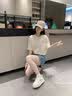 卡帕（Kappa）背靠背运动t恤2026夏季新款男士索罗娜休闲短袖上衣女K0EX2TD30D 羊脂白-0111 M 实拍图