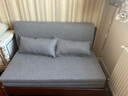 源氏木语实木沙发床现代简约多功能可折叠床北欧风小户型客厅两用双人沙发 1.25m山毛榉胡桃色(灯草灰) 实拍图