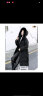 雪中飞羽绒服女中长款新款时尚大口袋狐狸毛领品牌冬季外套 黑色 M/160 (105-115斤) 晒单实拍图