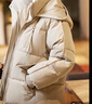 尚都比拉连帽防风棉服女冬季加厚保暖棉衣短款面包服棉袄外套 米白色 L  实拍图