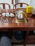 质道 红木家具 非洲花梨（学名：刺猬紫檀）茶桌实木茶桌椅组合 新中式功夫茶桌茶台 1.68米茶桌+1豪华主人椅+4圈椅 实拍图