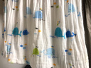 婧麒婴儿纯棉纱布浴巾新生儿超柔吸水夏季全棉初生宝宝洗澡专用 卡通鲸鱼（动物款）/六层纱布 70x90cm 实拍图