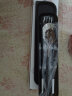 广意304不锈钢勺子叉子合金筷子套装学生旅行便携餐具盒四件套GY7585 实拍图