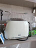 德宝麦复古多士炉烤面包机家用全自动加热多功能早餐制作两片式DEPOM吐司机 钢琴白【高配+烧水壶+保温壶+咖啡机】三明治夹 实拍图