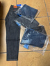 真维斯（JEANSWEST）牛仔裤男2025春夏柔软棉弹修身小脚裤潮流时尚印花男长裤中蓝34 实拍图