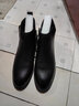 老人头男鞋冬季真皮高帮棉鞋正装保暖加绒商务韩版休闲男士棉皮鞋 黑色 40 (250mm) 实拍图