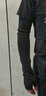珍碧斯保暖袖套女男秋冬季长款手臂套加厚加绒高弹空调房防寒护胳膊手套 黑色（指套款） 实拍图