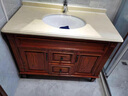 桐年印象 美式浴室柜卫生间落地式卫浴柜红橡实木简欧洗手盆洗漱台组合 北美红橡木/颜色可选/有木纹 100cm两门两抽+标配台面 实拍图