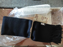 无印良品（MUJI）羊毛编织 围巾 围脖 保暖 女式 冬季 DD0IOA4A 黑色 35*164cm 实拍图