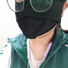 素锦初澜防晒口罩女夏季骑开车防紫外线面罩透气冰丝立体遮阳加大薄款男 原版高品质短款【黑色】 实拍图