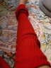 俞兆林保暖袜套秋冬针织毛线护腿袜套女堆堆袜过膝高筒袜套驱寒外穿 大红色 均码 晒单实拍图