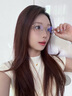 明月镜片 眼镜架全框超轻钛光学眼镜框女配镜高清防蓝光近视眼镜36049 镜框+1.56明月防蓝光镜片 实拍图