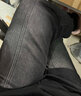viishow美式牛仔裤男渐变复古高街宽松休闲直筒裤子简约高街长裤 烟灰 L 实拍图