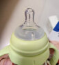 小土豆（potato）吸管奶瓶婴儿玻璃宽口径带手柄重力球配L号4个月以上 240ml艾草绿 实拍图