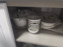 厚秀堂景德镇骨瓷碗碟盘套装家用组合新款陶瓷餐具中式简约饭碗面碗 12英寸椭圆鱼盘（单个）百合花 实拍图