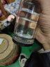 慕馨（moosen）玻璃杯水晶水杯双层茶杯男女士办公杯子茶水分离泡茶礼品定制LOGO 升级火山底水晶-灰色330ml 实拍图