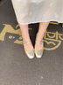 森达玛丽珍女鞋春春秋新款复古新中式粗浅口单鞋ZTA62AQ4新年礼物 玛丽珍鞋-金色 36 实拍图
