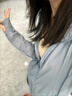 京东京造【UPF300+】防晒衣女士原纱冰丝凉感夏季防晒服女外套 浅灰蓝L 实拍图