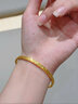 萃华足金999碎碎冰黄金手镯结婚三金女士金镯子生日礼物送女友老婆 碎碎冰手镯约5g【品牌精美礼盒/代写贺卡+刻字】 52圈口 实拍图