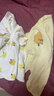 童泰婴儿衣服新生儿连体衣秋冬季夹棉保暖宝宝衣服纯棉蝴蝶哈衣2件装 黄色鸭梨 66cm 实拍图