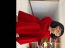 麦库兜女童连衣裙冬季3-15岁儿童红色新年拜年服中大童过年衣服女孩裙子 红色 140cm 晒单实拍图