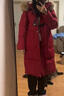 XAQ羽绒服女长款2023秋冬时尚洋气90白鸭绒加厚保暖狐狸大毛领外套女 火焰红 S（80-110斤） 实拍图