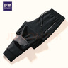 罗蒙（ROMON）休闲裤男士冬季时尚商务保暖加绒纯色长裤子男装2380黑色束脚4XL 实拍图