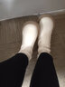 百丽（Belle）百搭弹力靴女商场同款芒果头平跟休闲短靴A2P1DDD3 米白-单里 39 (245mm) 实拍图