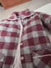 美标商场同款三层加厚夹棉纯棉睡衣套装女秋冬保暖全棉格子红色家居服 铁锈红 M (160/84A) 实拍图