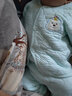 赞翠春秋冬季男女宝宝开衫保暖内衣套装婴儿三层夹棉贴身内衣家居服 B156蓝色 80码建议10-15个月 实拍图