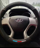 短毛绒方向盘套冬季保暖汽车把套现代ix35瑞纳名图朗动新途胜ix25新悦动索纳塔九胜达车把套 灰色-植绒曲线款 实拍图