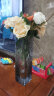 吕姆克玻璃花瓶插花瓶水养鲜花干花高档金边水波纹花瓶大号高30cm5494 实拍图